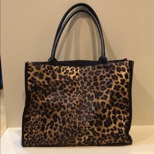 Faux leopard print tote from Neiman Marcus.